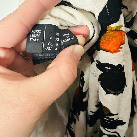 Derek Lam Women's White Floating Floral Button Down Camisole Dress Size 4 - Picture 12 of 14